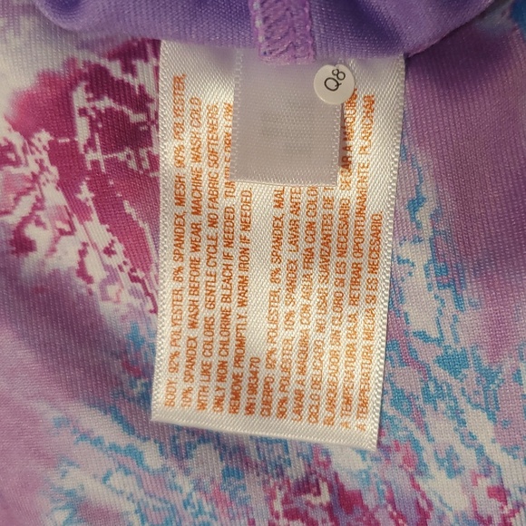 NWT Cat & Jack Girl's Shorts Unitard/Leotard Gymnastics Dance Tie-Dye XL 14 - Picture 5 of 5